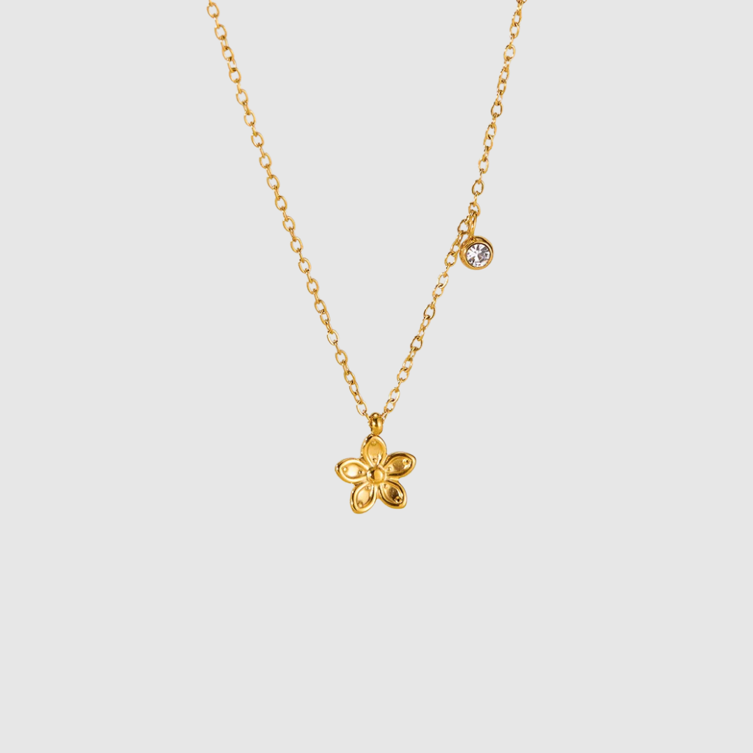 BloomEssence | Collana in Acciaio Inossidabile con Motivo Floreale