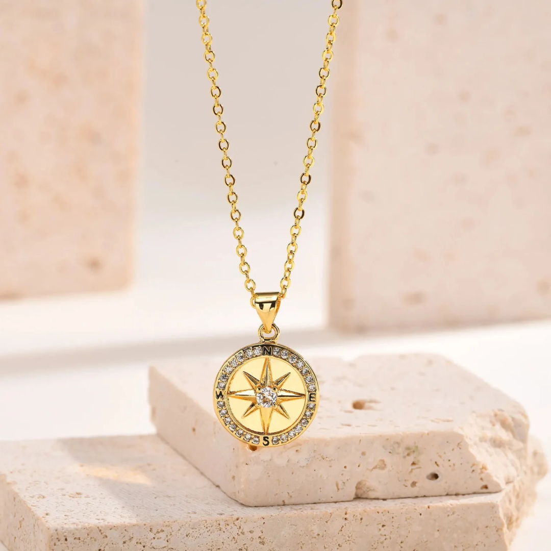 Compass Charm | Collana in Oro