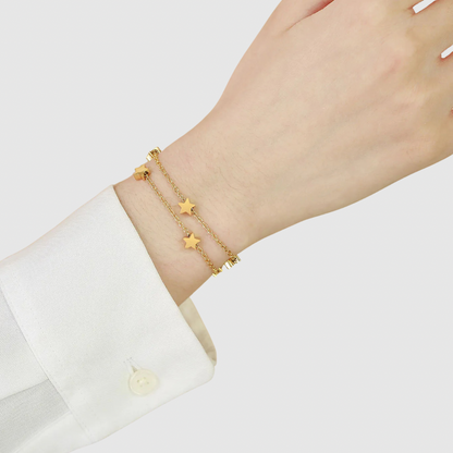 Starry Night | Bracciale a Doppio Strato in Acciaio Inossidabile