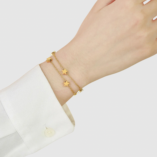 Starry Night | Bracciale a Doppio Strato in Acciaio Inossidabile